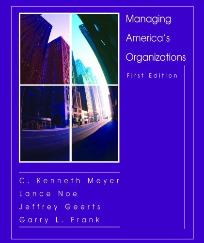 Stock image for Managing Americas Organizations for sale by SecondSale