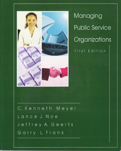 Imagen de archivo de Managing Public Service Organizations a la venta por Once Upon A Time Books