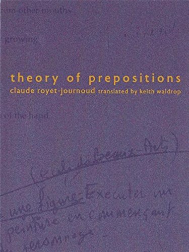 Beispielbild fr Theory of Prepositions zum Verkauf von Outrider Book Gallery