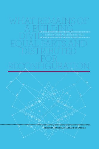 Stock image for SURFACE TENSION SUPPLEMENT NO. 2 What Remains of a Building Divided Into Equal Parts and Distributed for Reconfiguration for sale by marvin granlund