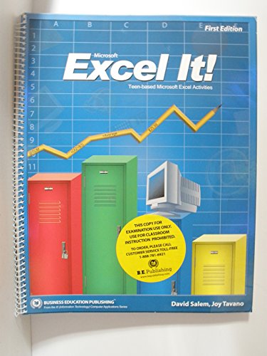 Stock image for Excel It! : Teen-based Microsoft Excel Activities for sale by Jenson Books Inc