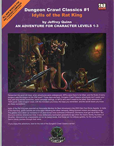 Beispielbild fr Idylls of the Rat King Jim Holloway Cover 3.5 Edition (Dungeon Crawl Classics - #1-15 (d20)) zum Verkauf von Noble Knight Games