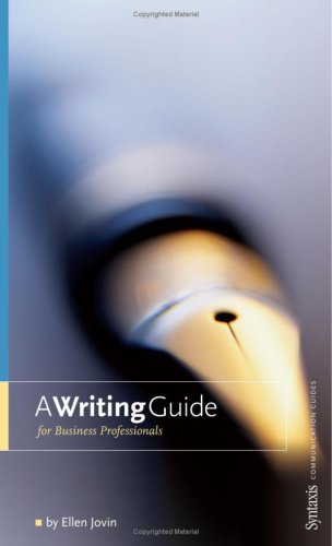 Stock image for A Writing Guide for Business Professionals for sale by ZBK Books