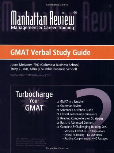 9780978843526: Manhattan Review Turbocharge Your GMAT: Verbal Study Guide