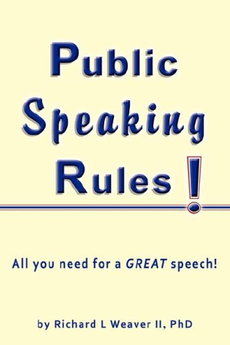 Imagen de archivo de Public Speaking Rules! a la venta por HPB-Emerald