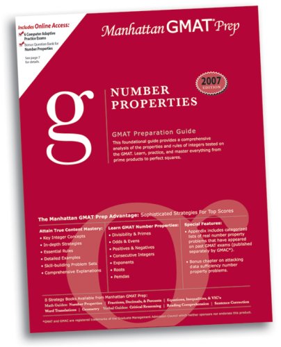 Imagen de archivo de Number Properties GMAT Preparation Guide a la venta por ThriftBooks-Atlanta