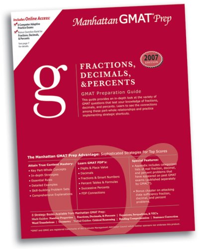 Beispielbild fr Fractions, Decimals, and Percents GMAT Preparation Guide, 2nd Edition zum Verkauf von Better World Books