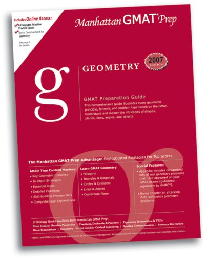 Beispielbild fr Geometry GMAT Preparation Guide zum Verkauf von ThriftBooks-Atlanta