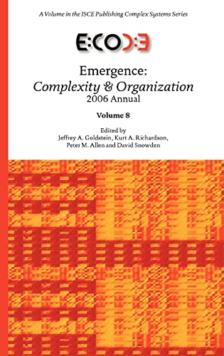 Imagen de archivo de Emergence Complexity Organization 2006 Anuual a la venta por PBShop.store US