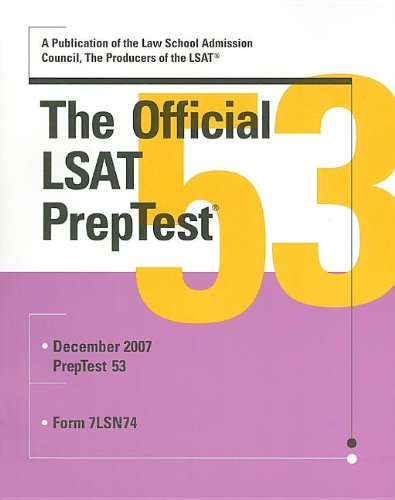 Stock image for The Official LSAT PrepTest 53 (Official LSAT PrepTest) for sale by Better World Books