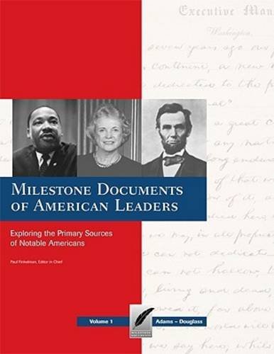 Beispielbild fr Milestone Documents of American Leaders zum Verkauf von Better World Books