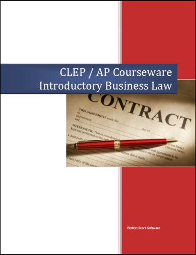 CLEP / AP Courseware - Introductory Business Law (9780979851650) by Perfect Score Software; Inc.