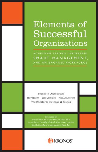 Beispielbild fr Elements of Successful Organizations zum Verkauf von Decluttr