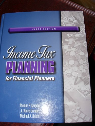 9780980129908: Income Tax Planning for Financial Planners [Gebundene Ausgabe] by Thomas P. L...