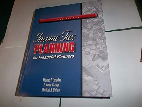 Beispielbild fr Income Tax Planning for Financial Planners zum Verkauf von The Book Cellar, LLC