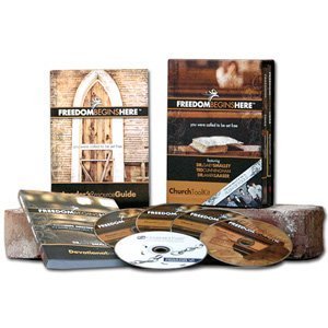 Stock image for Freedom Begins Here Church Tool Kit (Includes 3 DVDs, 2 CDs and 2 Books) for sale by Books Unplugged