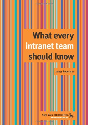Stock image for What Every Intranet Team Should Know for sale by HPB-Red