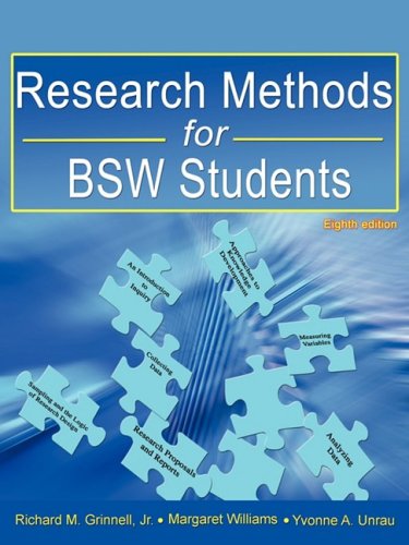 Beispielbild fr Research Methods for BSW Students (8th ed.) zum Verkauf von Better World Books