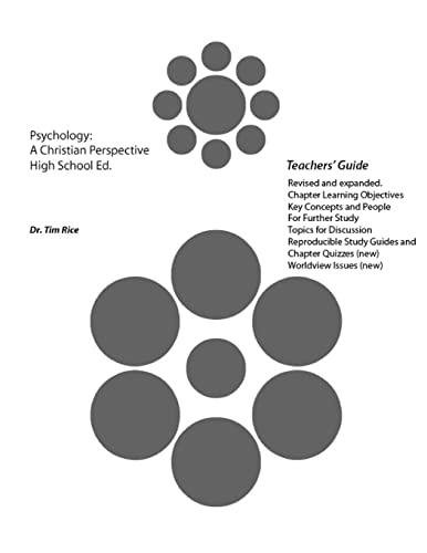 Imagen de archivo de Psychology: A Christian Perspective. High School Edition (Teachers' Guide) a la venta por GF Books, Inc.