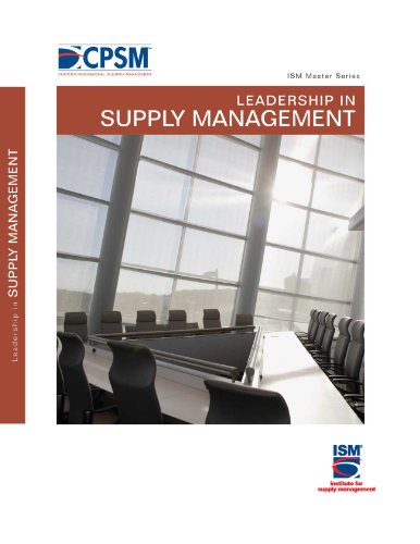 Imagen de archivo de Leadership in Supply Management a la venta por Better World Books
