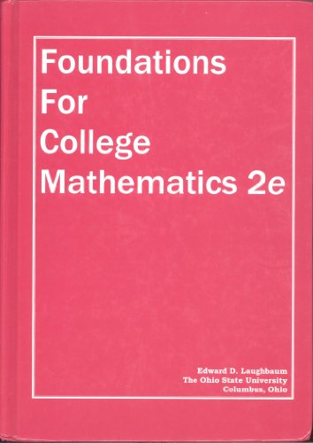 Stock image for Foundations for College Mathematics, (with Student Edition Quizzes) 2nd Edition for sale by HPB-Red