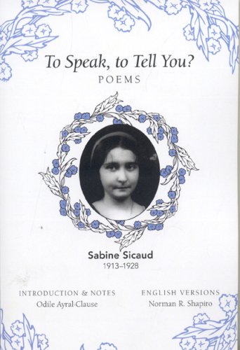 Beispielbild fr To Speak, to Tell You? Format: Paperback zum Verkauf von INDOO