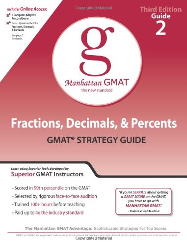 9780981853321: Fractions, Decimals, & Percents GMAT Strategy Guide (Manhattan Gmat Prep)
