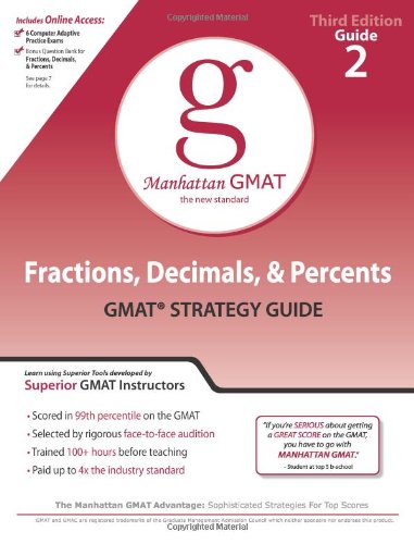 Stock image for Fractions, Decimals, & Percents GMAT Strategy Guide (Manhattan Gmat Prep) for sale by SecondSale