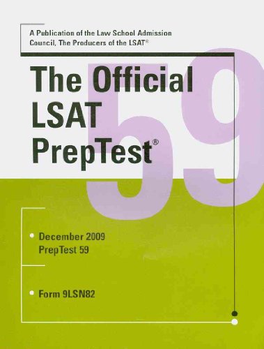 Stock image for Official LSAT Preptest 59 for sale by The Maryland Book Bank
