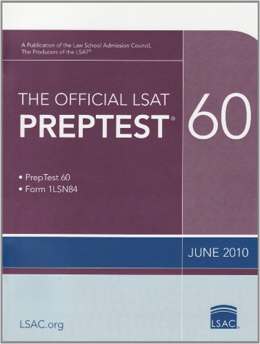 Beispielbild fr The Official LSAT PrepTest 60: (June 2010 LSAT) zum Verkauf von Your Online Bookstore