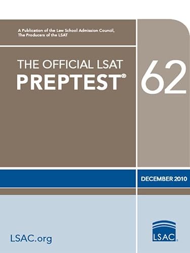 Beispielbild fr The Official LSAT PrepTest 62: (Dec. 2010 LSAT) zum Verkauf von SecondSale