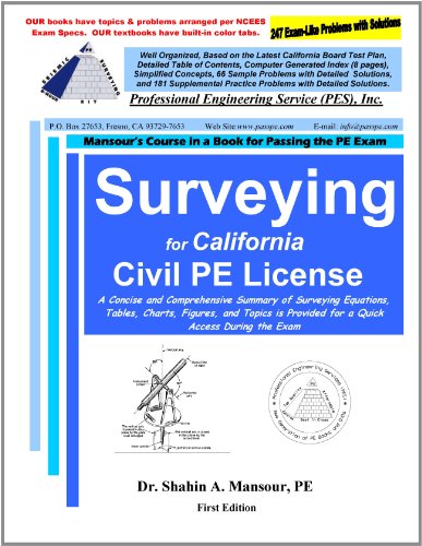 Imagen de archivo de Surveying for California Civil PE License a la venta por GF Books, Inc.