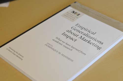 9780982387702: Empirical Generalizations about Marketing Impact (Marketing Science Institute (MSI) Relevant Knowledge Series)