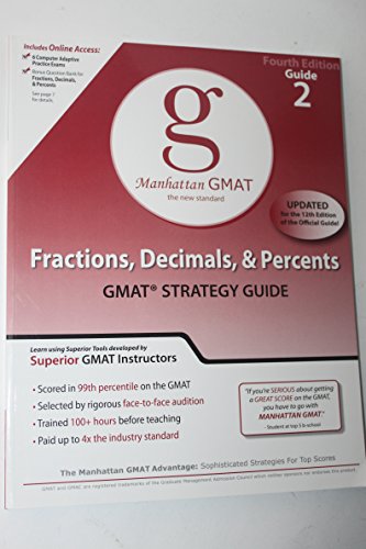 9780982423820: Fractions, Decimals, & Percents GMAT Preparation Guide, 4th Edition (Manhattan Gmat Prep)