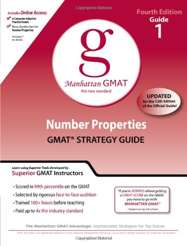 Beispielbild fr Number Properties GMAT Preparation Guide (Manhattan GMAT Preparation Guide: Number Properties): 1 (Manhattan GMAT Preparation Guides) zum Verkauf von WorldofBooks