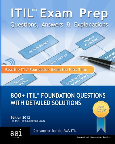 Stock image for ITIL Exam Prep Questions, Answers, and Explanations : 800 ITIL Foundation Questions with Detailed Solutions for sale by Better World Books