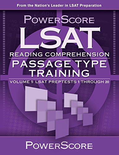 Beispielbild fr LSAT Reading Comprehension: Passage Type Training: LSAT PrepTests 1 Through 20 (PowerScore Test Preparation) zum Verkauf von AwesomeBooks