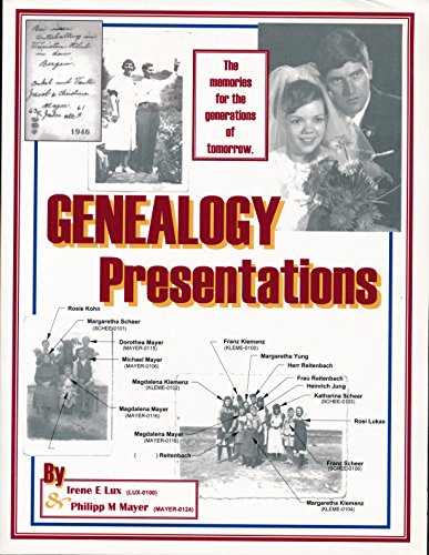 Beispielbild fr Genealogy Presentations zum Verkauf von ThriftBooks-Atlanta