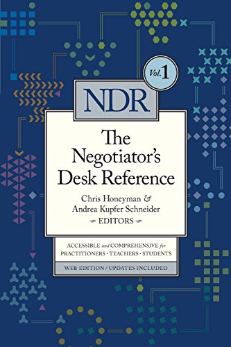 Stock image for Negotiator's Desk Reference (The Negotiator's Desk Reference) for sale by HPB Inc.