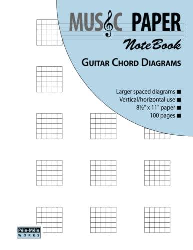 Stock image for MUSIC PAPER NoteBook - Guitar Chord Diagrams for sale by Books From California