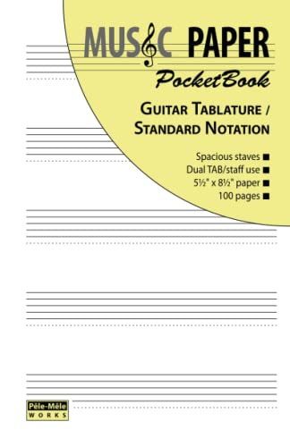 Imagen de archivo de MUSIC PAPER PocketBook - Guitar Tablature / Standard Notation a la venta por Revaluation Books