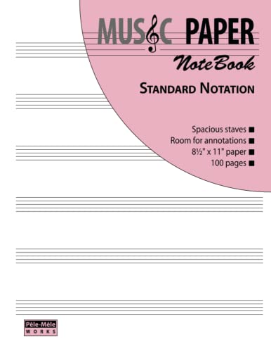 9780983049852: MUSIC PAPER NoteBook - Standard Notation