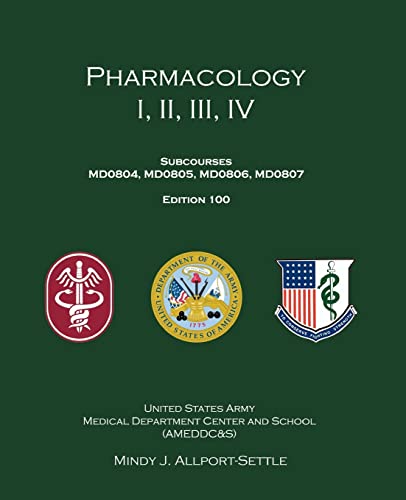 Beispielbild fr Pharmacology I, II, III, IV: Subcourses MD0804, MD0805, MD0806, MD0807; Edition 100 zum Verkauf von Lucky's Textbooks