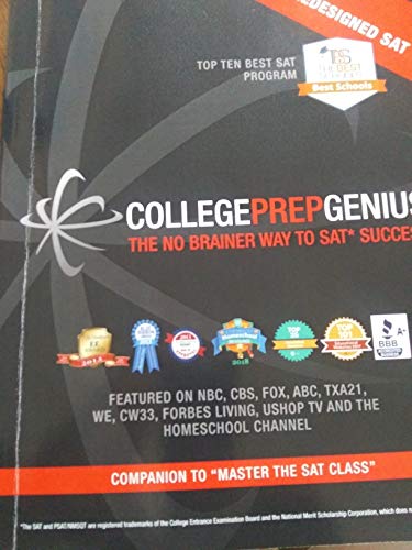 Stock image for College Prep Genius The No Brainer Way to SAT Success for sale by SecondSale
