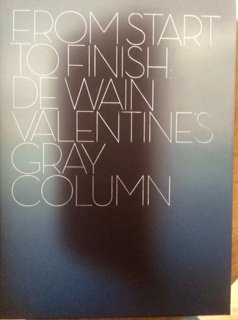 Imagen de archivo de From Start to Finish : De Wain Valentine's Gray Column a la venta por Better World Books: West