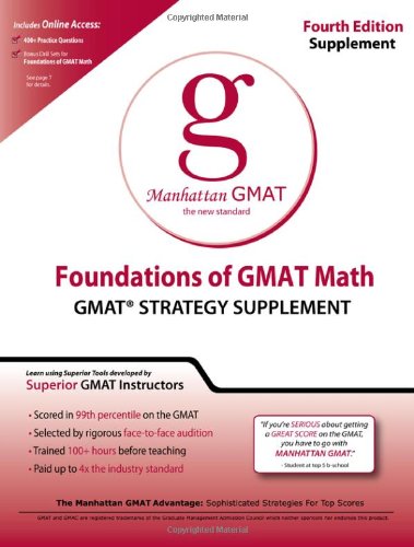 Beispielbild fr Foundations of GMAT Math: GMAT Strategy Supplement (Manhattan GMAT Preparation Guide: Foundations of Math) zum Verkauf von WorldofBooks