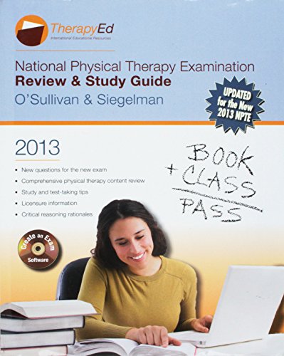 Beispielbild fr National Physical Therapy Examination Review and Study Guide : 2013 zum Verkauf von Better World Books