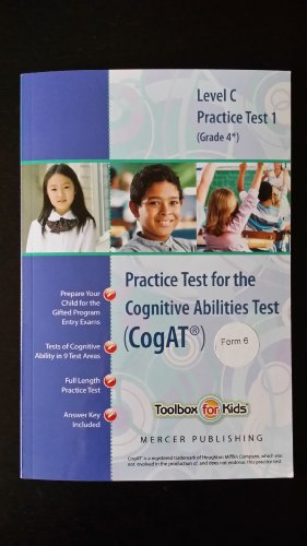 Beispielbild fr Cognitive Abilities Test CogAT? Multilevel C Book (Grade 4*) - Practice Test 1 (Form 6) zum Verkauf von SecondSale