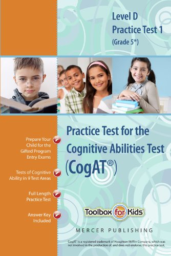 Beispielbild fr Cognitive Abilities Test CogAT® Multilevel D Book (Grade 5*) - Practice Test 1 (Form 6) zum Verkauf von HPB-Red