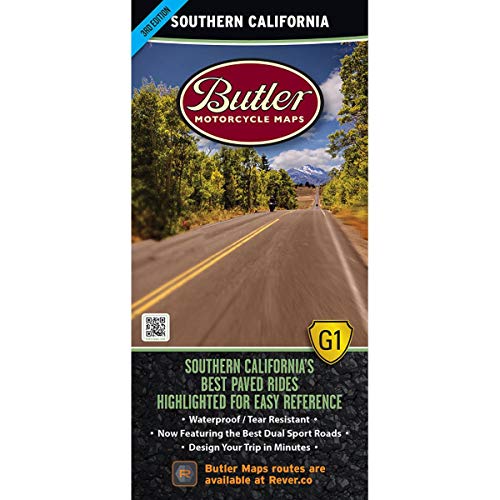 Imagen de archivo de Butler Maps G1 Regional Motorcycle Map (Southern California) a la venta por Omega